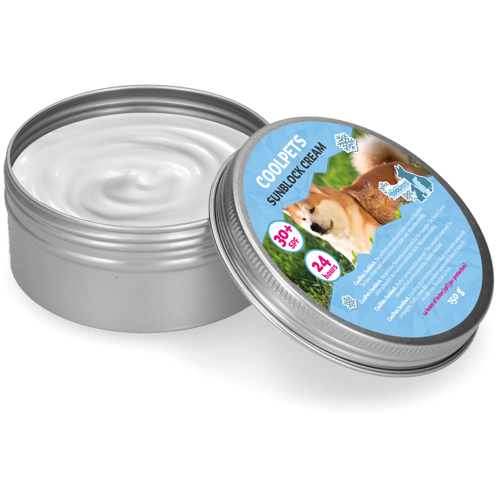 CoolPets Sunblock Creme, LSF 30+, wasserfest, für Hunde, 150 g