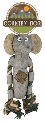 Country Dog Hundespielzeug Manny, Leinenstoff, recycelter Kunststoff