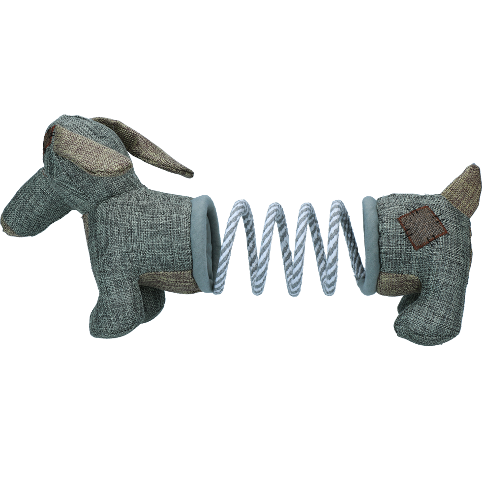 Country Dog Hundespielzeug Slinky, Leinenstoff, recycelter Kunststoff