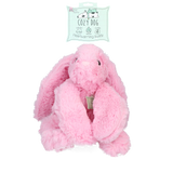 Hundekuscheltier mit Herzschlagfunktion, Wärmefunktion, Lavendelduft, rosa, 30 x 20 cm