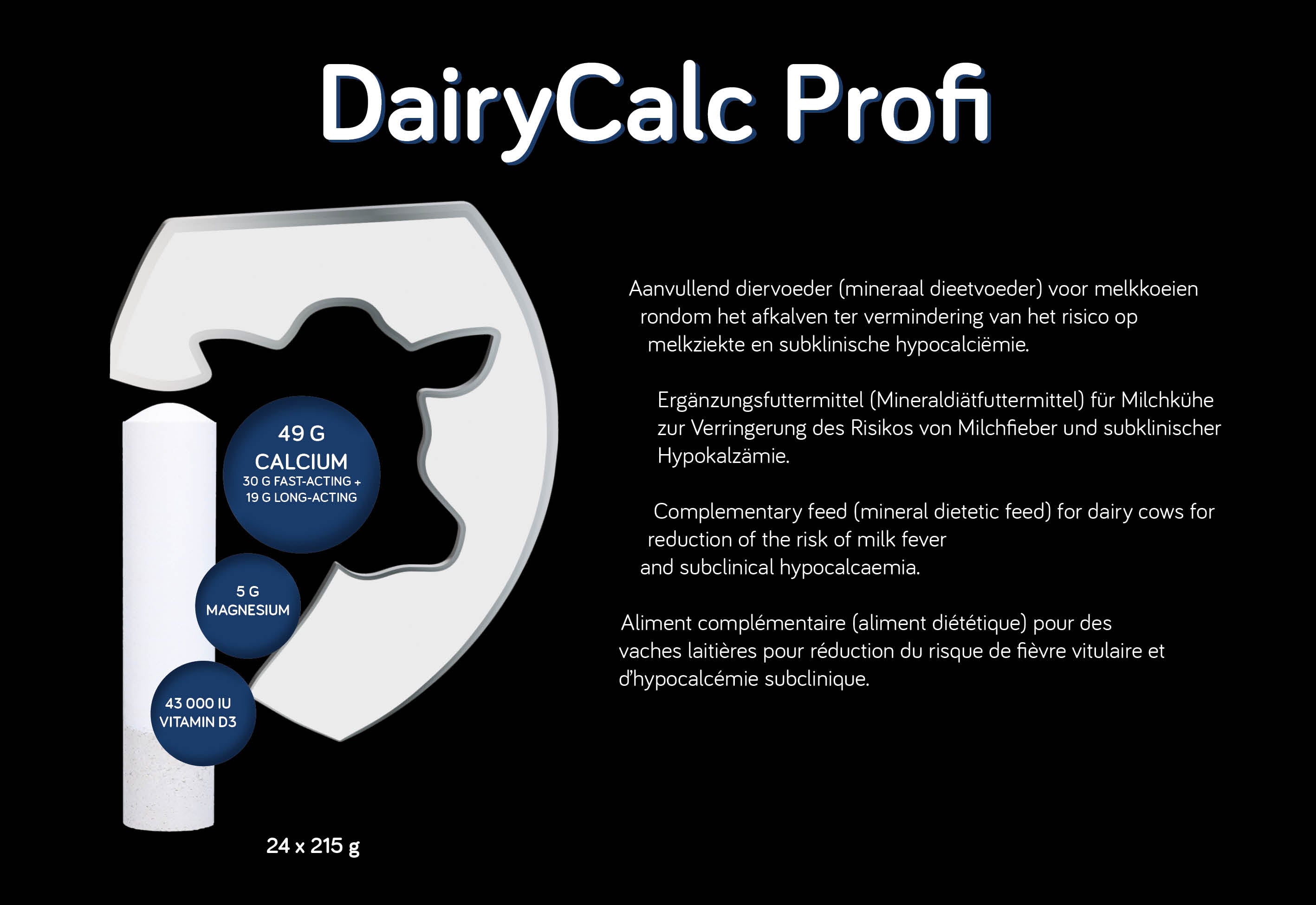 DairyCalc Profi Bolus für Milchkühe, 24 x 215 g