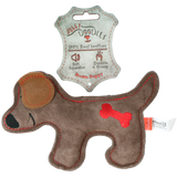 Hundespielzeug Esel, Rindsleder, lautarm, braun, für Welpen