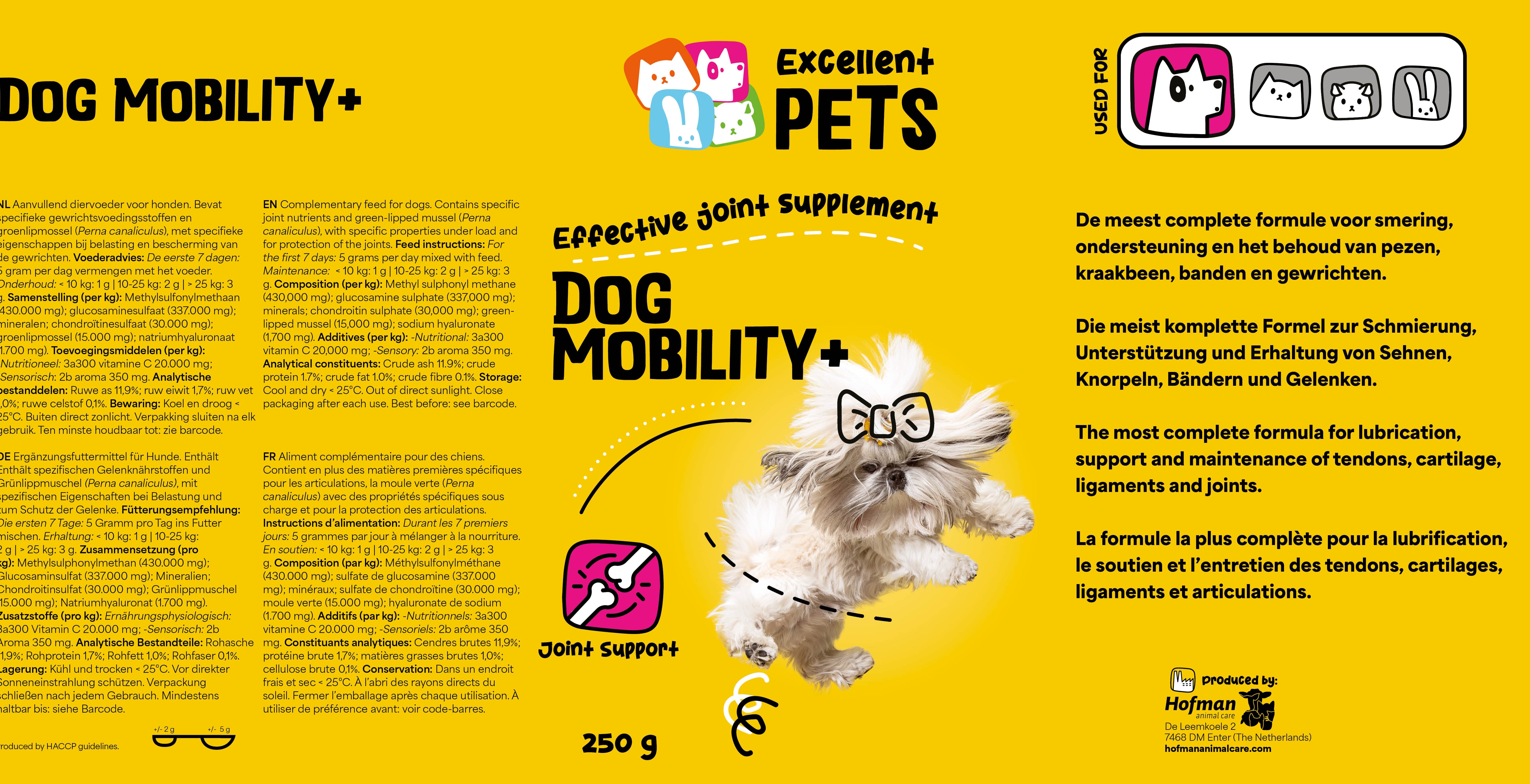 Excellent Pets Dog Mobility+, Pulver, 250 g