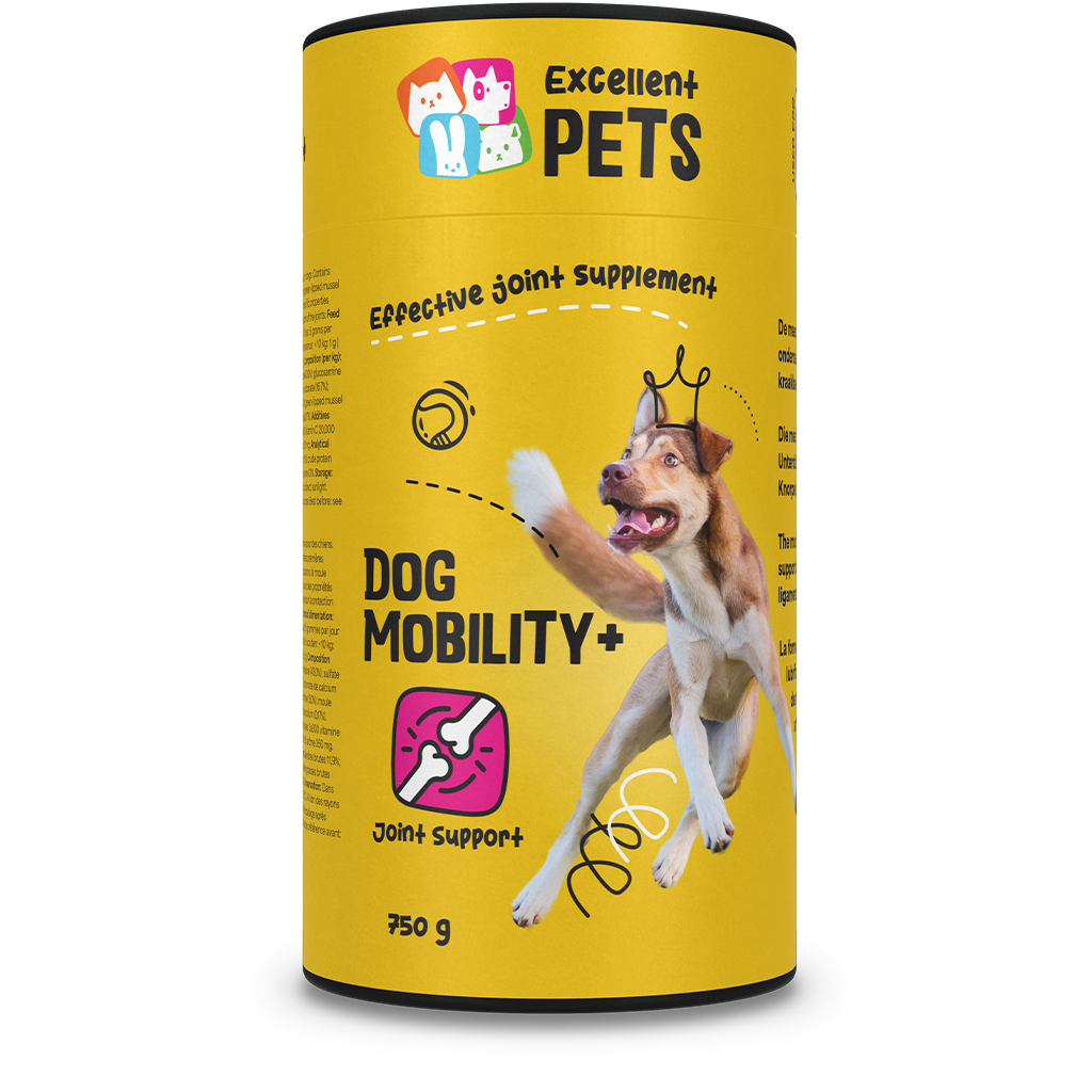 Excellent Pets Hund Ergänzungsfuttermittel Mobility+, Pulver, 750 g