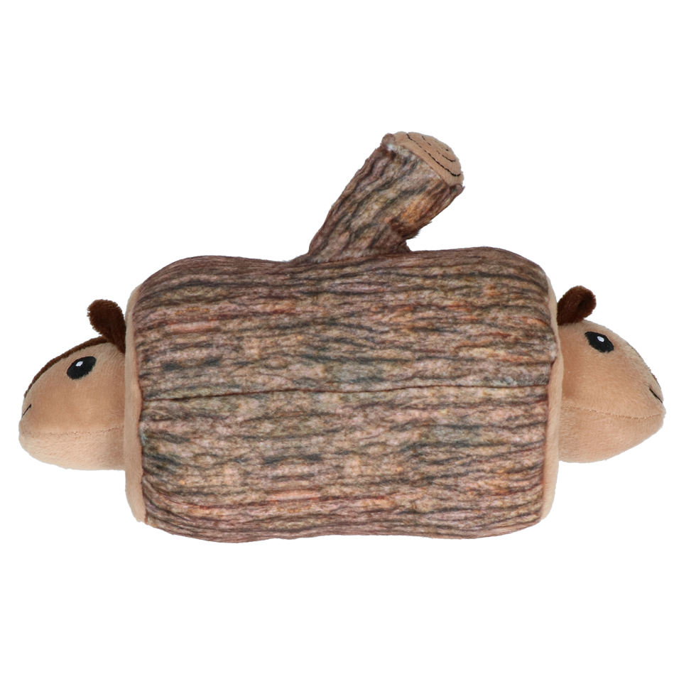 Hundespielzeug, Plüsch, mit 2 Quietschern, flexible Feder, 24 x 24 cm