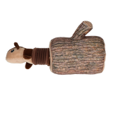 Hundespielzeug, Plüsch, mit 2 Quietschern, flexible Feder, 24 x 24 cm