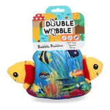 Hundespielzeug, Plüsch, mit Quietschfunktion, 2 kleine Tiere an Feder, 24 x 24 cm