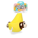 Double Wobble Hundespielzeug, Kuscheltier, 2 Quietschern, 24 x 24 cm