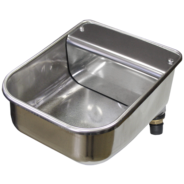 Tränkebecken Edelstahl, Schwimmerventil, 5 l, für Rinder, Pferde, Schafe, Ziegen, Zar Cudeyo