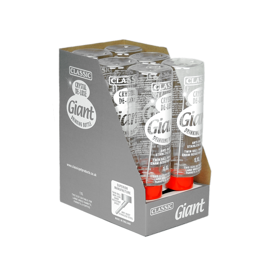 Trinkflasche, Classic Crystal Deluxe, PET, 1100 ml