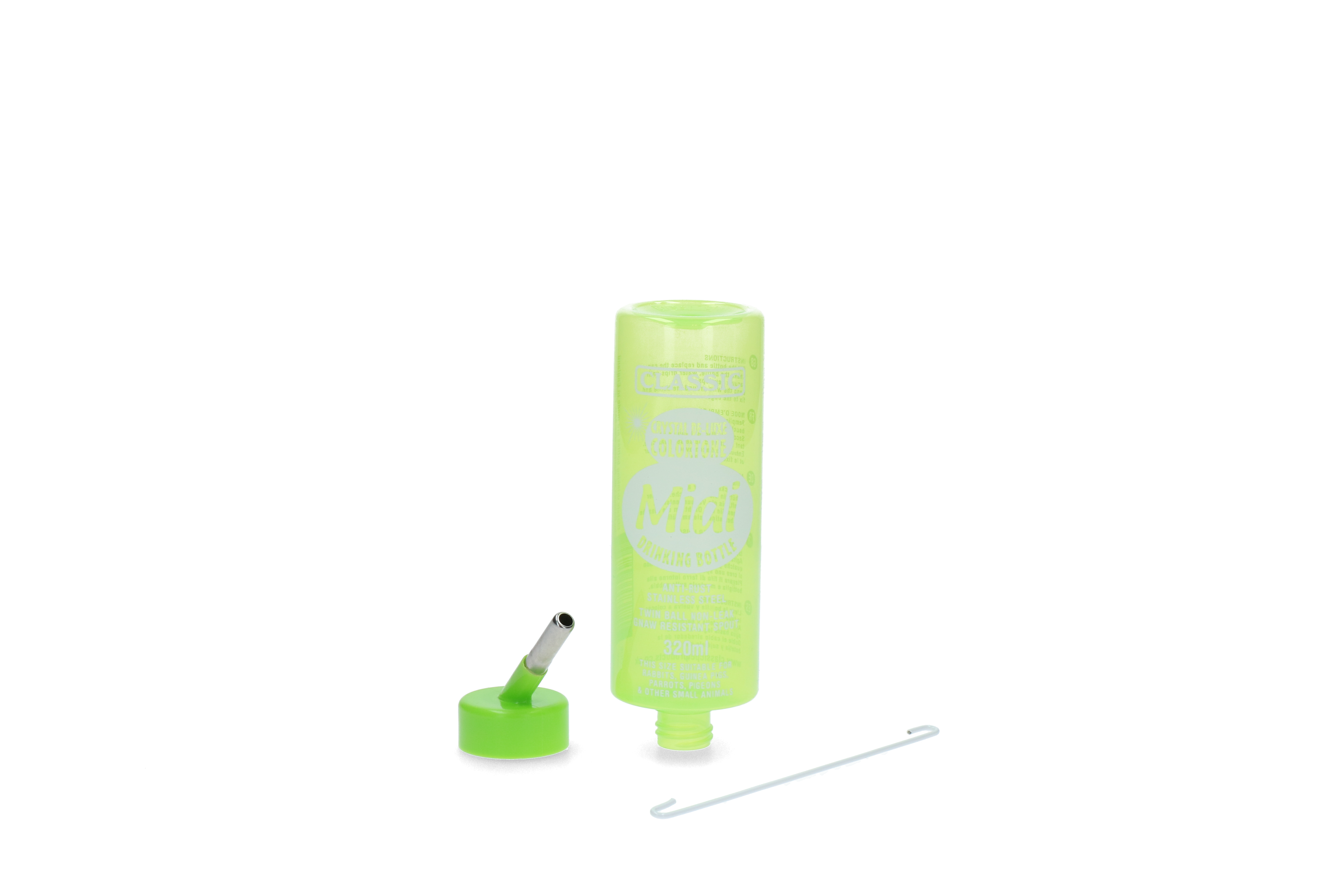 Classic Colortone Trinkflasche, Kunststoff, farbig, für Nagetiere, 320 ml