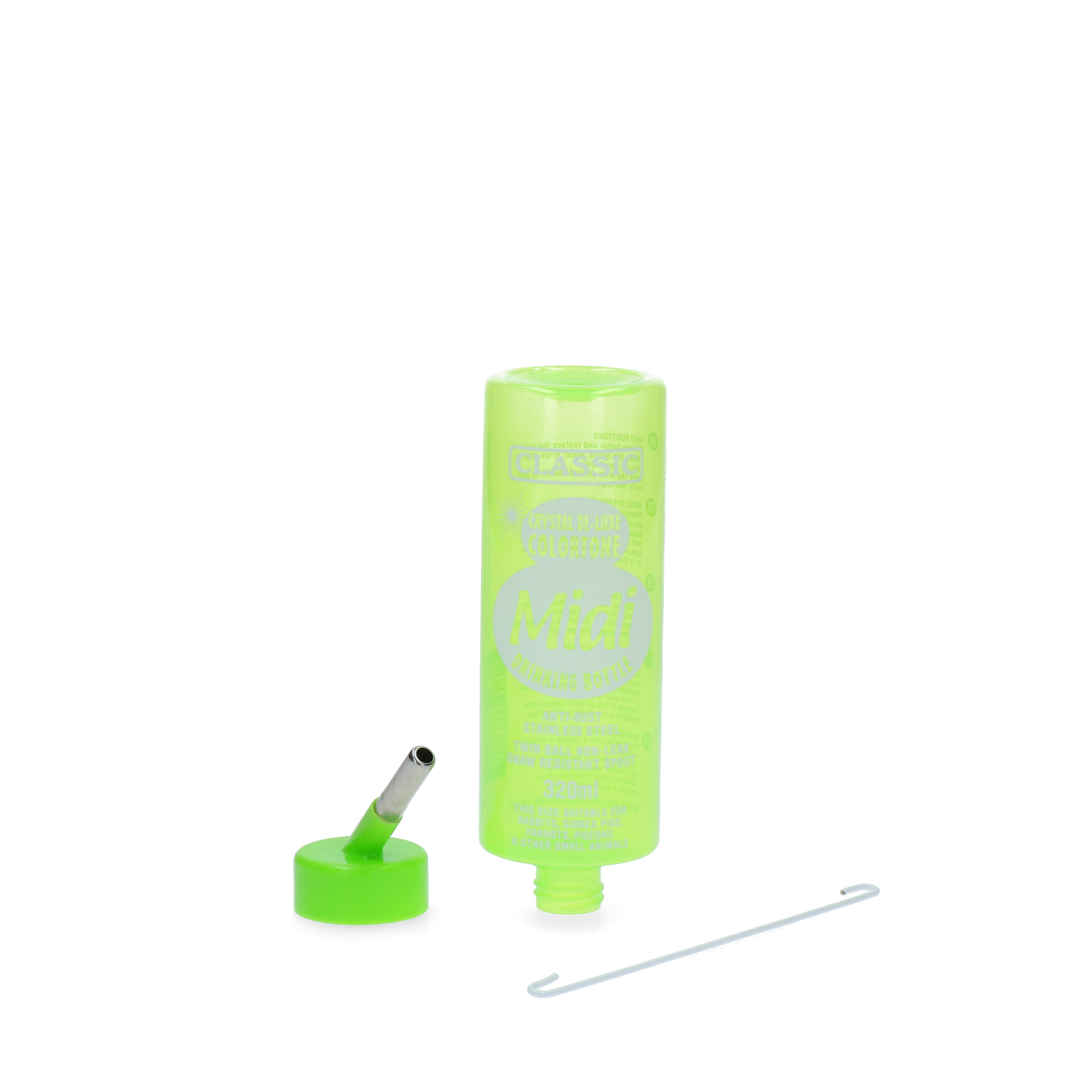 Classic Colortone Trinkflasche, Kunststoff, farbig, für Nagetiere, 320 ml