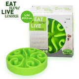 Eat Slow Live Longer Anti-Schlingnapf, Original, grün, S, 20,5 x 5 cm
