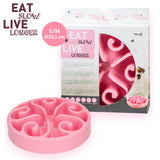 Eat Slow Live Longer Anti-Schlingnapf, S, Rosa, 20,5 x 5 cm