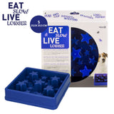Eat Slow Live Longer Anti-Schlingnapf, Spiralmuster, Blau, S, Ø 20,5 cm
