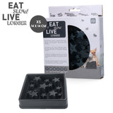 Eat Slow Live Longer Anti-Schlingnapf, Star, grau, XS, Ø 14 cm