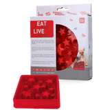 Eat Slow Live Longer Anti-Schlingnapf, Spiralmuster, Rot, XS, Ø 14 cm