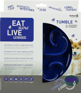 Eat Slow Live Longer Anti-Schlingnapf, Ø 20 cm, Blau