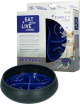 Eat Slow Live Longer Anti-Schlingnapf, Ø 20 cm, Blau