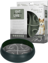 Eat Slow Live Longer Anti-Schlingnapf, Tumble Feeder, grau, Ø 20 cm