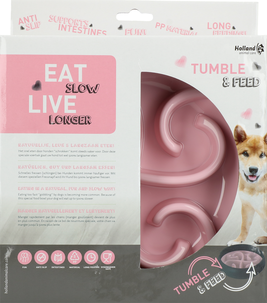 Eat Slow Live Longer Anti-Schlingnapf, Ø 20 cm, rosa