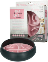 Eat Slow Live Longer Anti-Schlingnapf, Ø 20 cm, rosa