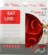 Eat Slow Live Longer Tumble Feeder, Rot, Ø 20 cm