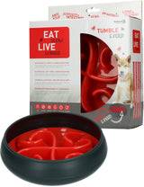 Eat Slow Live Longer Tumble Feeder, Rot, Ø 20 cm