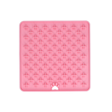 Eat Slow Live Longer Schleckmatte, Kreuzmuster, Silikon, 19 x 19 cm, rosa