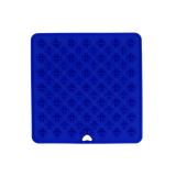 Eat Slow Live Longer Leckmatte, Kreuzmuster, Silikon, blau, 19 x 19 cm