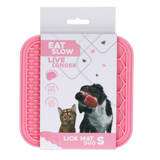 Eat Slow Live Longer Leckmatte Duo, S, rosa, 15 x 15 cm