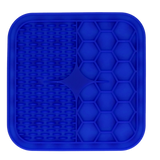 Eat Slow Live Longer Leckmatte Duo, S, 15 x 15 cm, blau