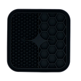 Eat Slow Live Longer Leckmatte Duo, Silikon, 15 x 15 cm, grau