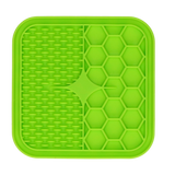 Eat Slow Live Longer Leckmatte Duo, S, 15 x 15 cm, grün, Silikon
