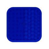 Eat Slow Live Longer Leckmatte Duo, Silikon, M, 21 x 21 cm, blau