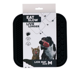 Eat Slow Live Longer Schleckmatte Duo, M, grau, 21 x 21 cm