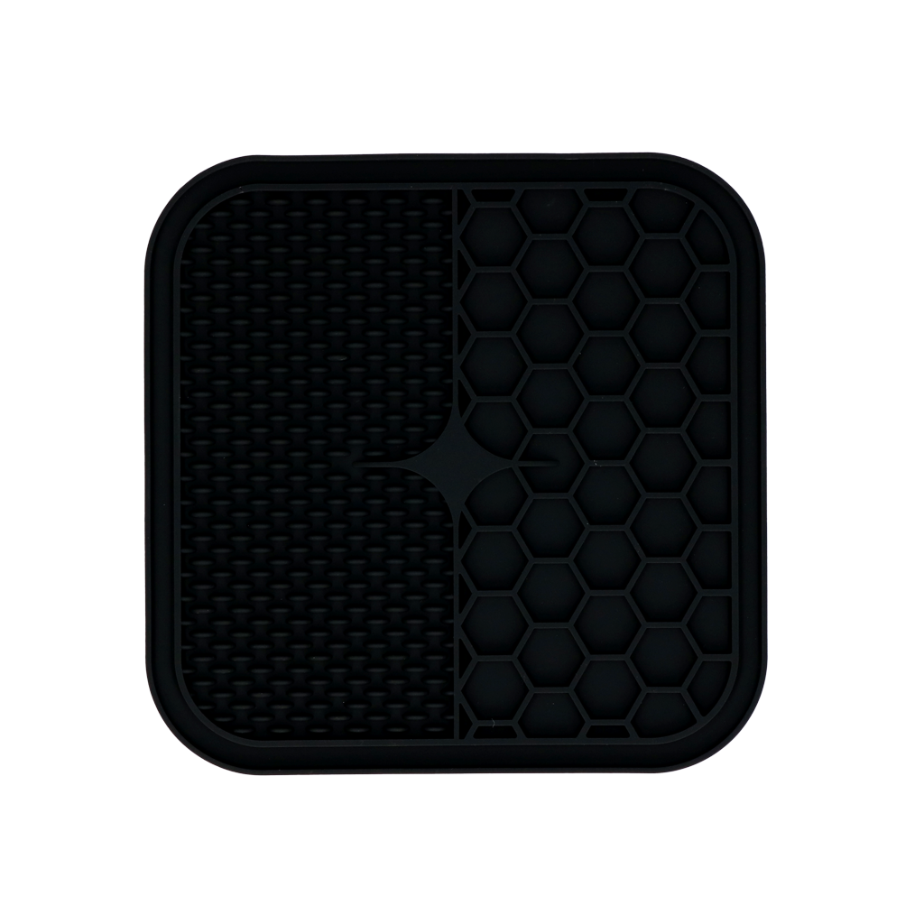 Eat Slow Live Longer Schleckmatte Duo, M, grau, 21 x 21 cm