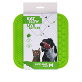 Eat Slow Live Longer Leckmatte Duo, 21 x 21 cm, grün, Silikon, für Hunde und Katzen