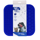 Eat Slow Live Longer Schleckmatte Duo, L, blau, 30 x 30 cm