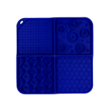 Eat Slow Live Longer Leckmatte, Silikon, 21 x 21 cm, blau