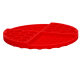 Eat Slow Live Longer Leckmatte, rund, Silikon, rot, Ø 21 cm
