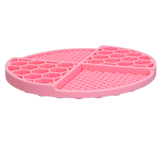 Eat Slow Live Longer Leckmatte, rund, Silikon, rosa, Ø 21 cm