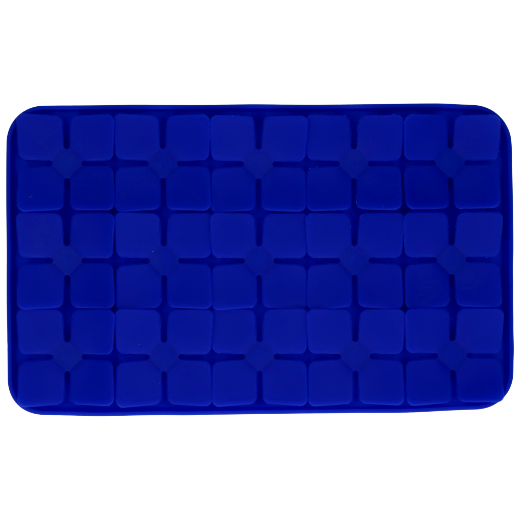 Eat Slow Live Longer Leckmatte, Silikon, Blumenform, blau, 21 x 34 cm