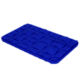 Eat Slow Live Longer Leckmatte, Silikon, Blumenform, blau, 21 x 34 cm