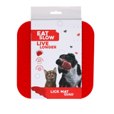 Eat Slow Live Longer Silikon Schleckmatte Quad 20 x 20 cm