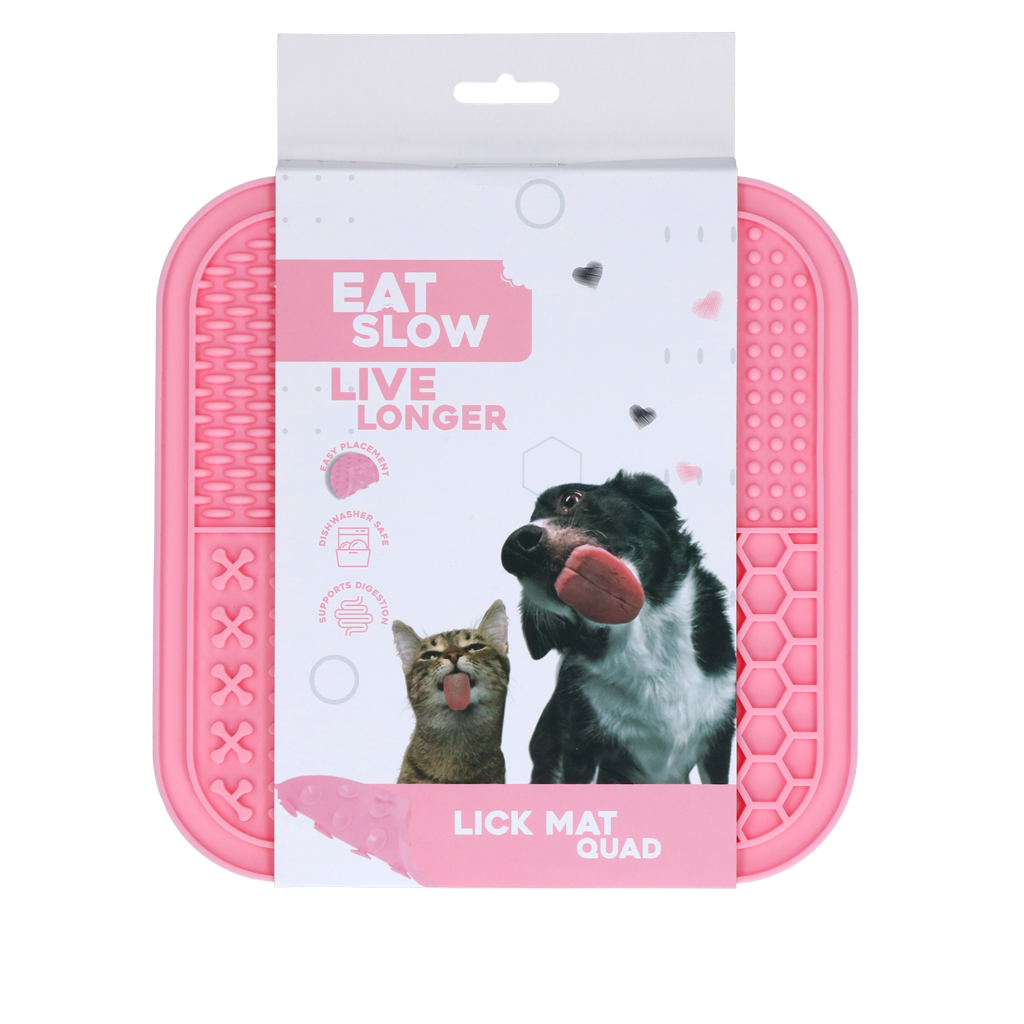 Eat Slow Live Longer Silikon Schleckmatte Quad 20 x 20 cm