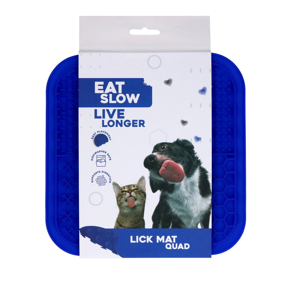 Eat Slow Live Longer Silikon Schleckmatte Quad 20 x 20 cm