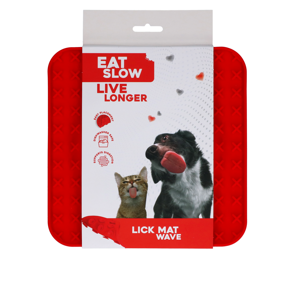 Eat Slow Live Longer Leckmatte Wave - Schleckmatte Snackmatte für Hunde