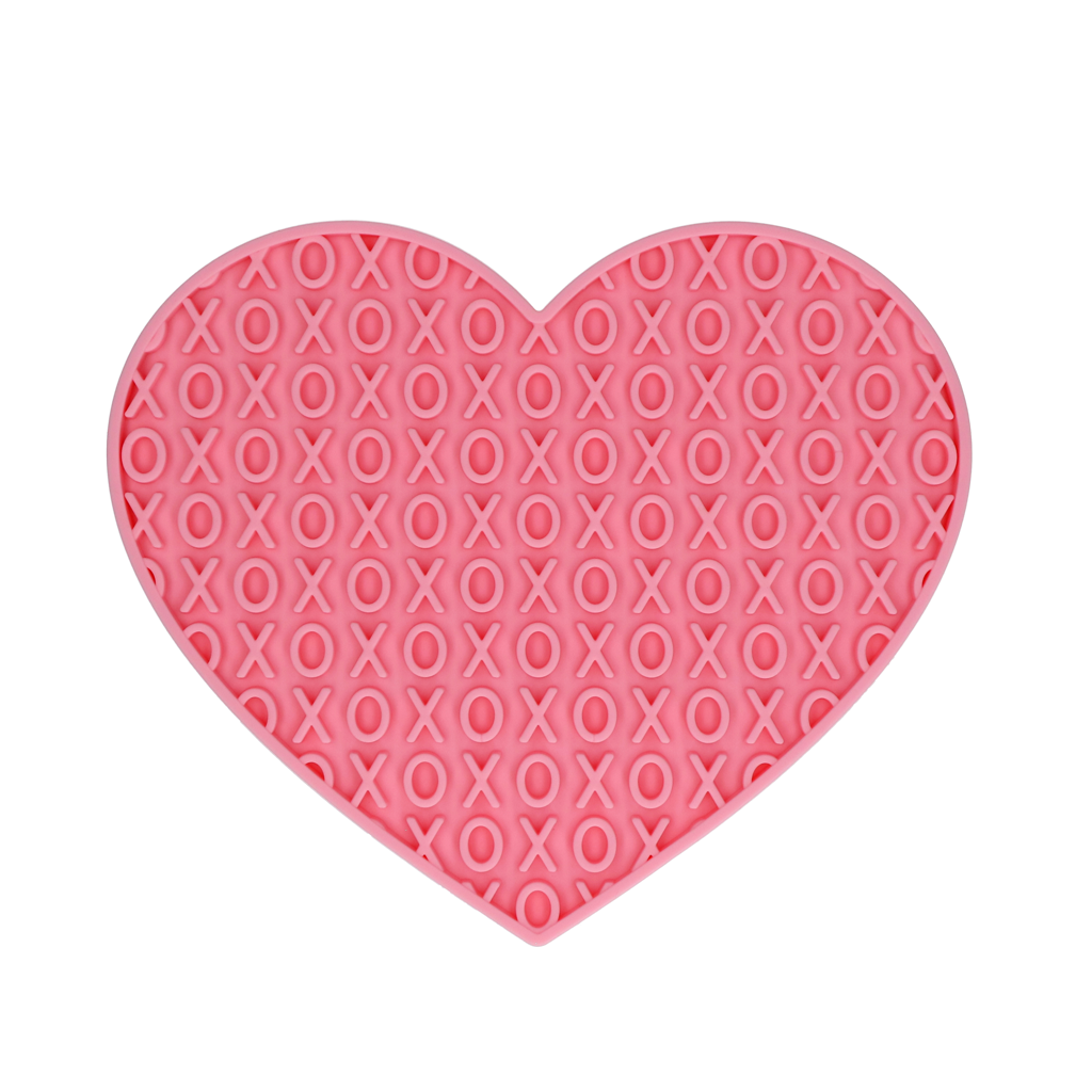 Eat Slow Live Longer Lovely Heart - Leckmatten Herz aus Silikon