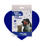 Eat Slow Live Longer Lovely Heart - Leckmatten Herz aus Silikon